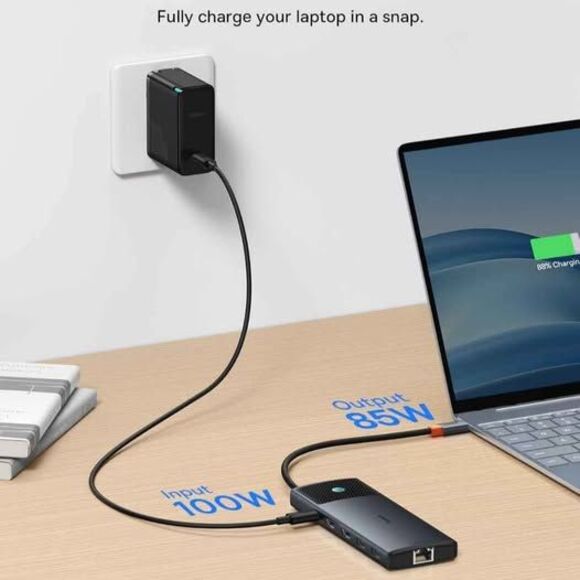 Baseus Metal Gleam Series II 10-in-1 USB-C Hub (Dual Display, 10Gbps) — New - Picture 7 of 7